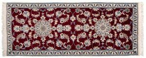 Tappeto Passatoia Persiano Nain 190x78cm visione dall'alto