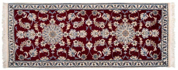 Tappeto Passatoia Persiano Nain 190x78cm visione dall'alto