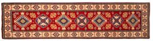Tappeto Passatoia Afgano Uzbek 299x74cm visione dall'alto