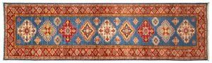 Tappeto Passatoia Afgano Kazak Gold 298x81cm visione dall'alto