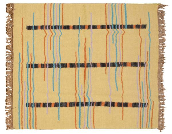 Tappeto Indiano Kilim 173x120cm visione dall'alto