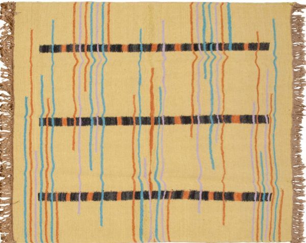 Tappeto Indiano Kilim 173x120cm visione dall'alto