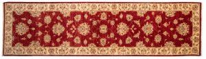 Tappeto Afgano Passatoia Chobi 293x79cm visione dall'alto