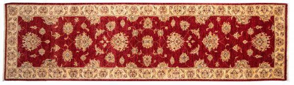 Tappeto Afgano Passatoia Chobi 293x79cm visione dall'alto