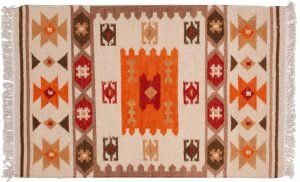 Tappeto Indiano Kilim 128x78cm visione dall'alto