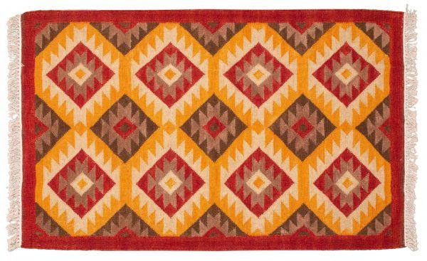 Tappeto Indiano Kilim 150x95cm visione frontale