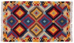 Tappeto Indiano Kilim 156x92cm visione dall'alto