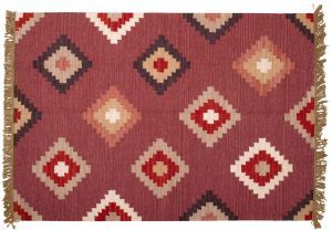 Tappeto Indiano kilim 176x122cm visione dall'alto