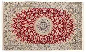 Tappeto Persiano Nain 214x130cm visione dall'alto