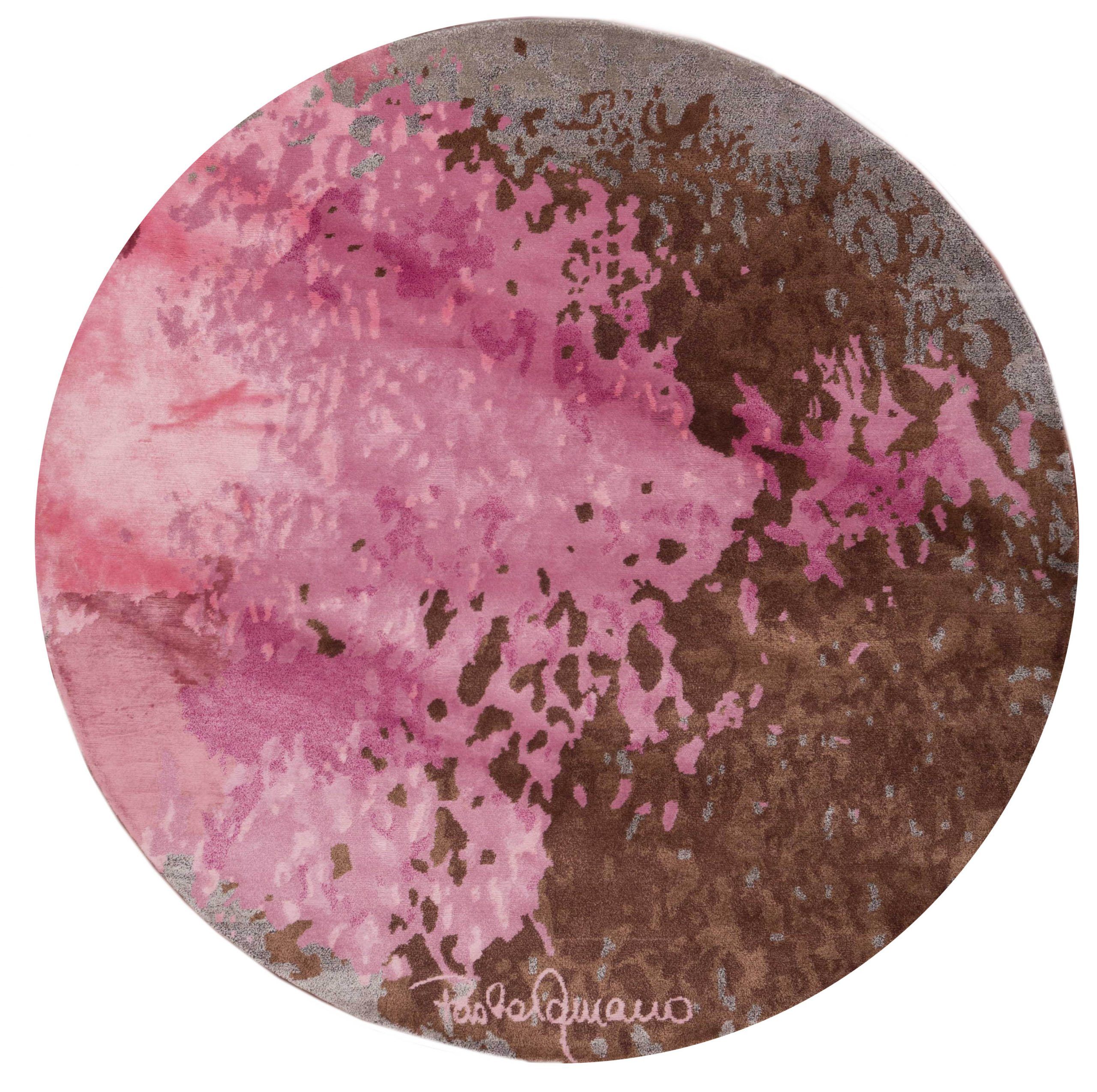Tappeto Nepal Purple Moon 180x180cm visione dall'alto