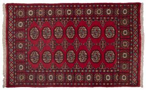 Tappeto Pakistano Mori Bukhara 149x91 cm visione dall'alto