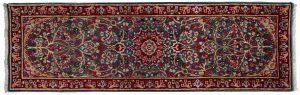Tappeto Passatoia Persiano Kerman 233x73cm visione dall'alto