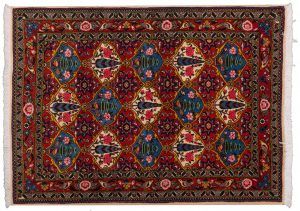 Tappeto Persiano Baktiari 146x106cm visione dall'alto