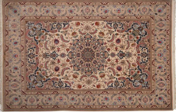 Isfahan Tappeto Persiano 226x153cm visione dall'alto