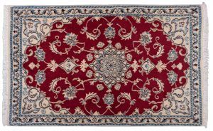 Tappeto Persiano Nain 140x88cm vista dell'alto
