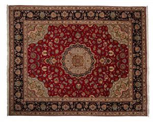 Tappeto Persiano Tabriz 253x201cm visione dall'alto