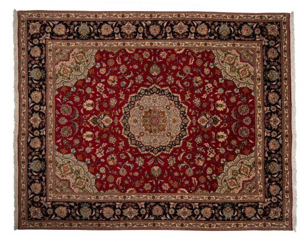 Tappeto Persiano Tabriz 253x201cm visione dall'alto