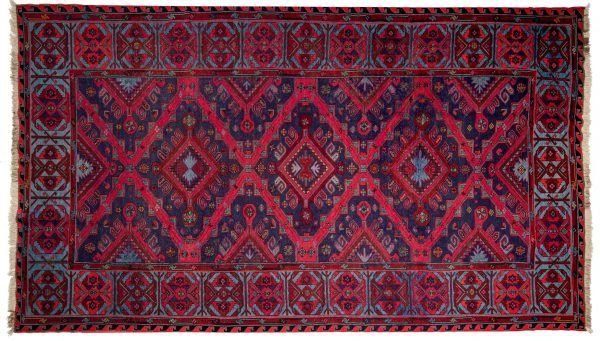 Tappeto Turco Sumak 384x217cm visione dall'alto