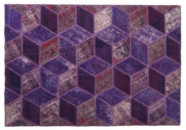 Tappeto Anatolico Patchwork 243x166 motivo geometrico visione dall'alto