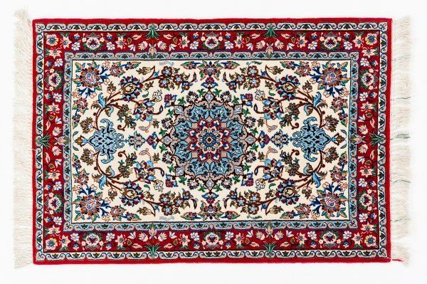 Tappeto persiano Isfahan. 103X79 visione dall'alto