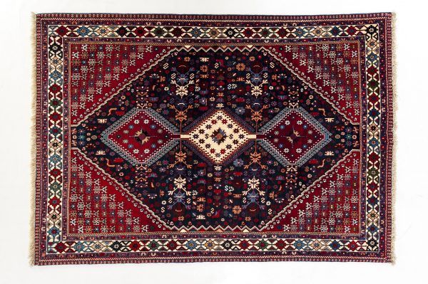 Tappeto Persiano Yalameh. 205X153 visione dall'alto