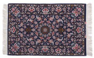 Tappeto Isfahan persiano 122X83 visione dall'alto