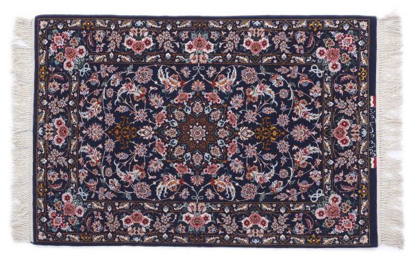 Tappeto Isfahan persiano 122X83 visione dall'alto