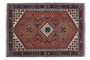 Tappeto Persiano Yalameh. 144X100 visione dall'alto