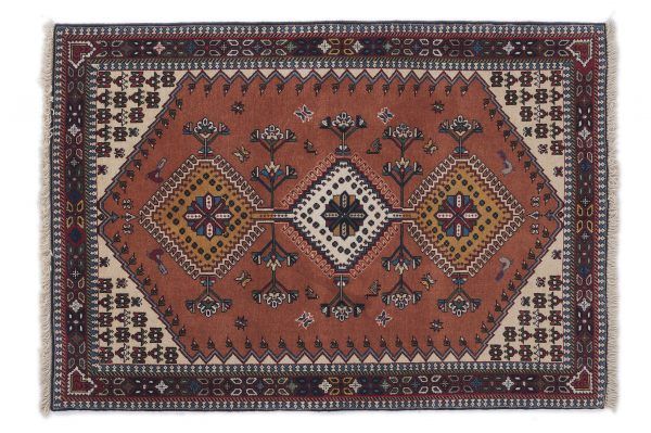 Tappeto Persiano Yalameh. 144X100 visione dall'alto