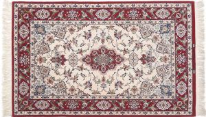Tappeto Persiano Esfahan. 150X100 colore rosso visione dall'alto