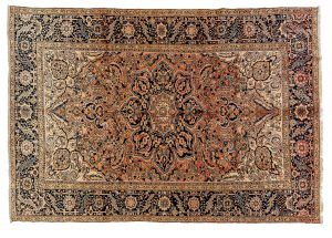 Tappeto Persiano Heritz. 342x235 visione dall'alto