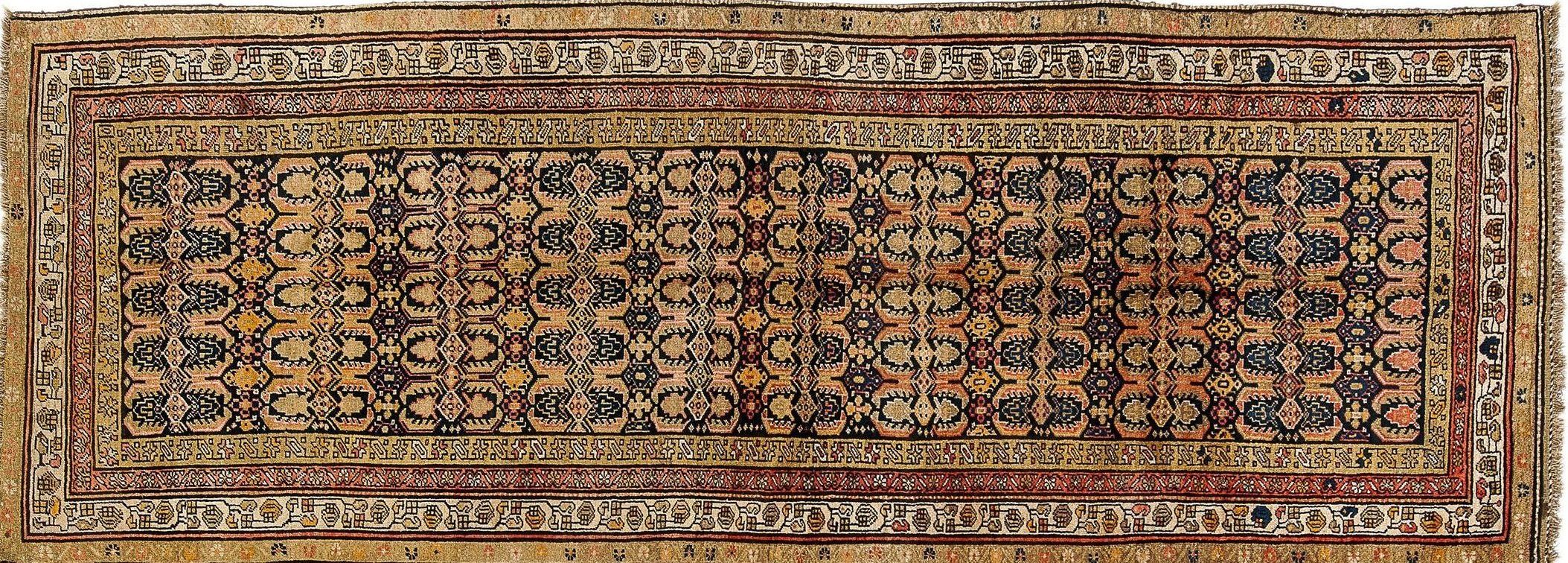 Tappeto Caucasico Karabag. 340x124 visione dall'alto