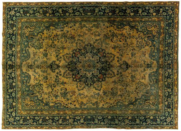 Tappeto Persiano Vintage. 379x275cm visione dall'alto