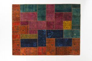 Tappeto Persiano Patchwork. 243X182 visione dall'alto