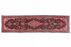 Tappeto Persiano Hamadan. 390X100 visione dall'alto