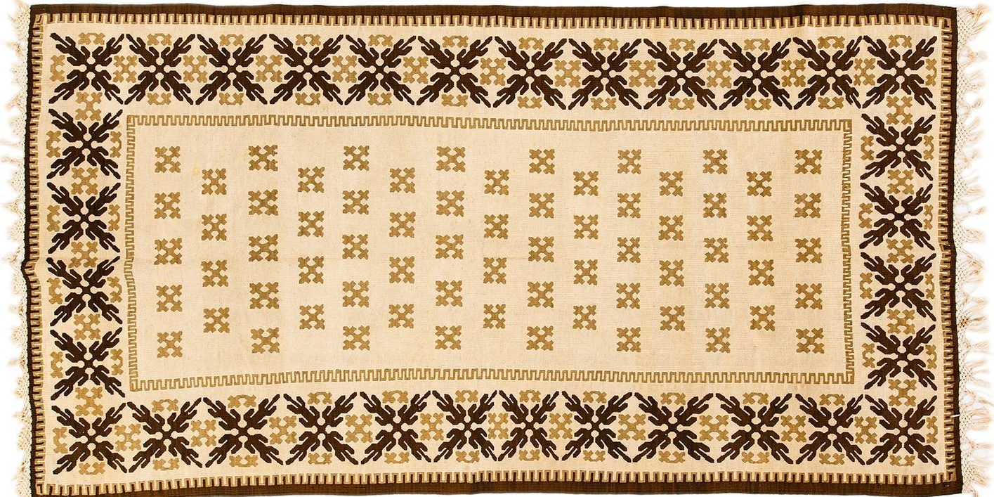 Tappeto Kilim. 250X132 visione dall'alto