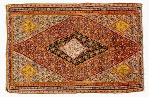 Tappeto Persiano Kilim Senneh Antico. 190X130 visione dall'alto