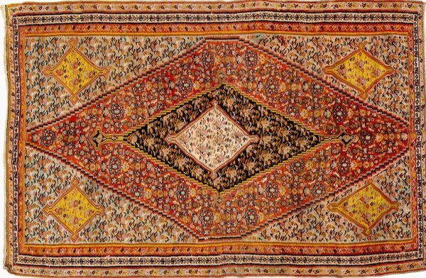 Tappeto Persiano Kilim Senneh Antico. 190X130 visione dall'alto