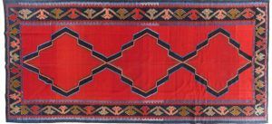 Tappeto Turco Kilim. 404X182 visione dall'alto