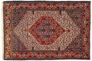 Tappeto Persiano Senneh. 200X137 visione dall'alto