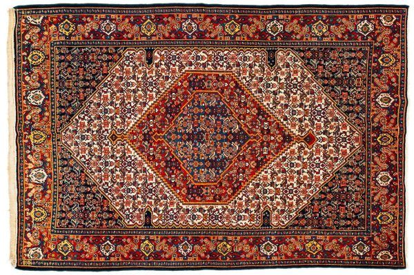 Tappeto Persiano Senneh. 200X137 visione dall'alto