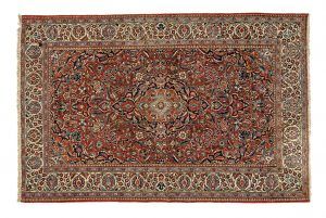 Tappeto Persiano Kashan. 202X132 visione dall'alto