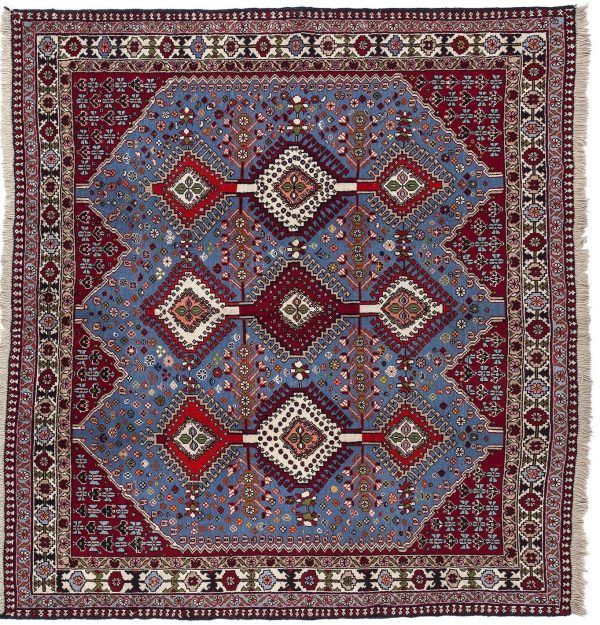 Tappeto Persiano Yalameh. 210X198 visione dall'alto