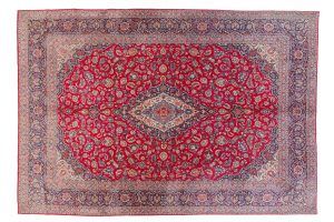 Tappeto Persiano Kashan Antico. 445X335 visione dall'alto