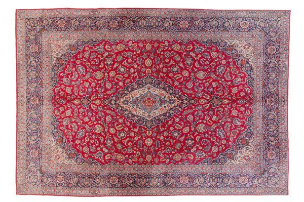 Tappeto Persiano Kashan Antico. 445X335 visione dall'alto