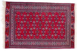 Tappeto Russo Yomut 195 x 129 visione dall'alto