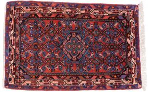 Tappeto Persiano Hamadan 124 x 77 visione dall'alto