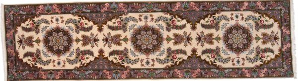 Tappeto Persiano Tabriz 60 Raj 314 x 87 visione dall'alto