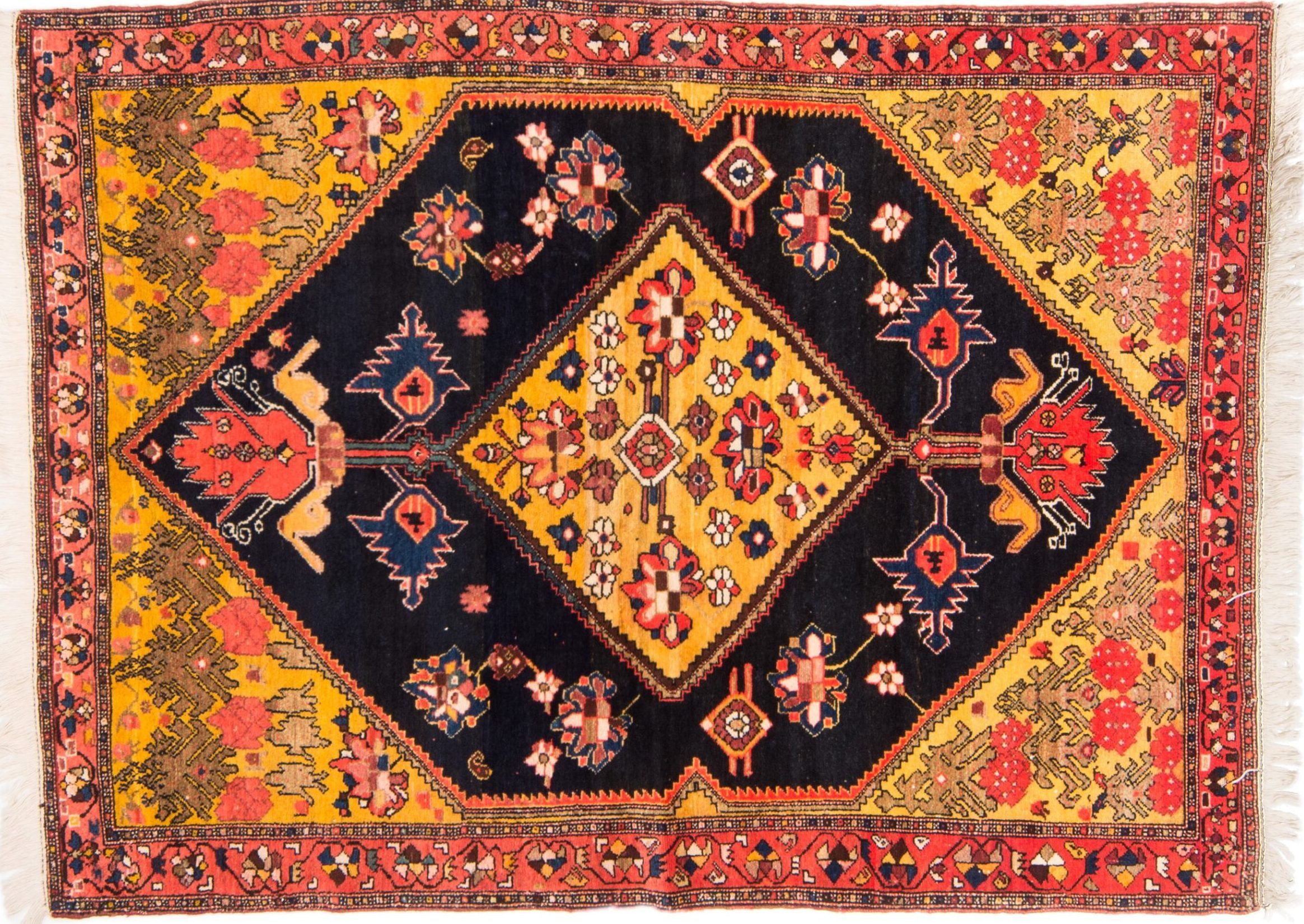 Tappeto Persiano Malayer Antico 187 x 137 visione dall'alto