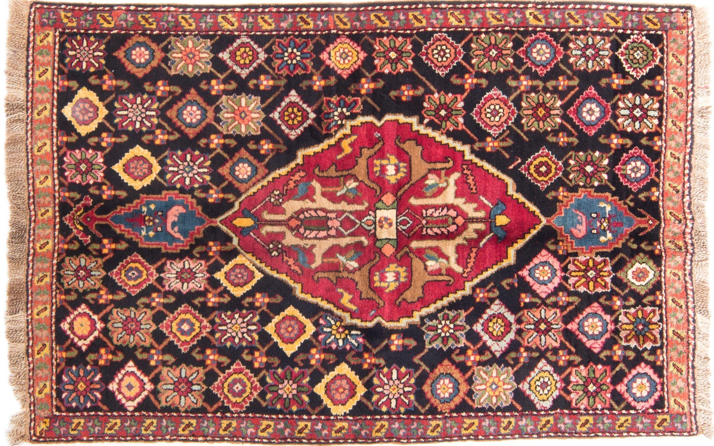 Tappeto Caucasico Karabag 180 x 119 visione dall'alto